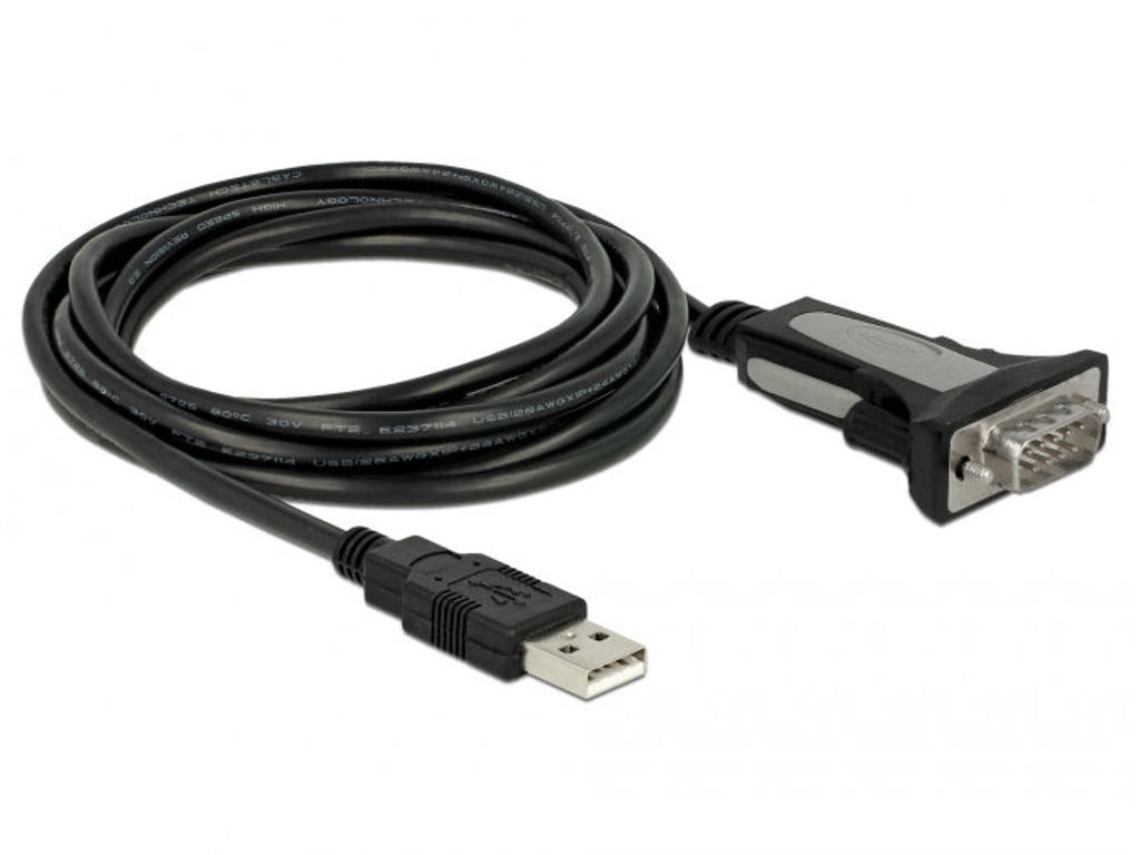 DeLOCK 66323 serielkabel Sort 4 m USB Type-A DB-9