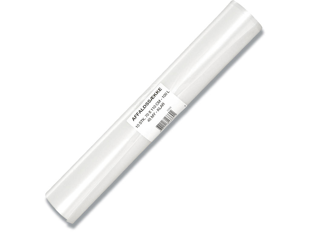 Affaldssække, 100 liter, 1 rulle, 10 sække pr rulle, Abena 