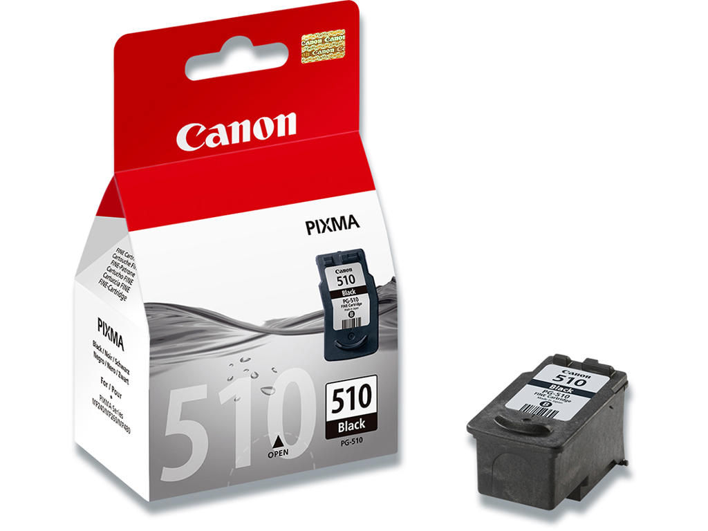 Blækpatron, 1 stk, 220 sider, Black-sort, Canon PG-510