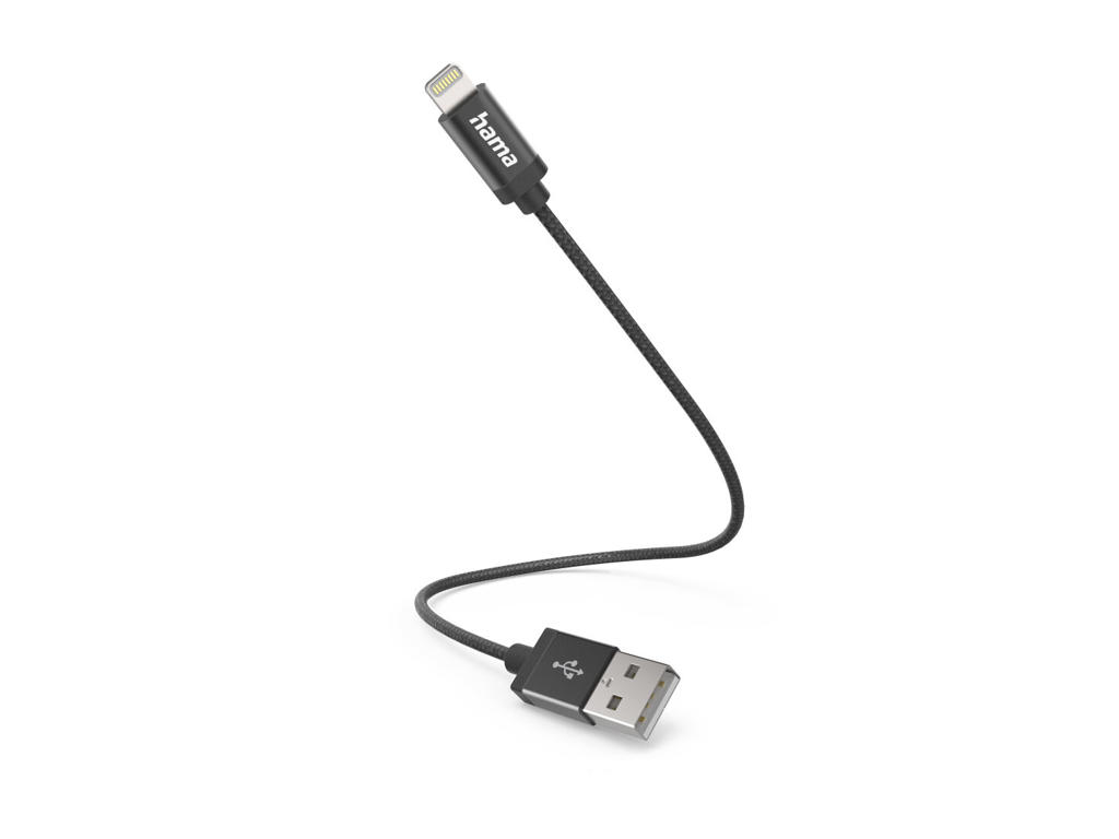 Hama 00201578 lightning cable 0.2 m Black
