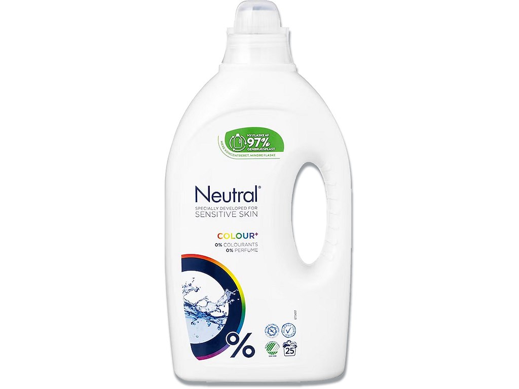 Vaskemiddel, Flydende, 1.2 liter, Kulørt, Neutral Color