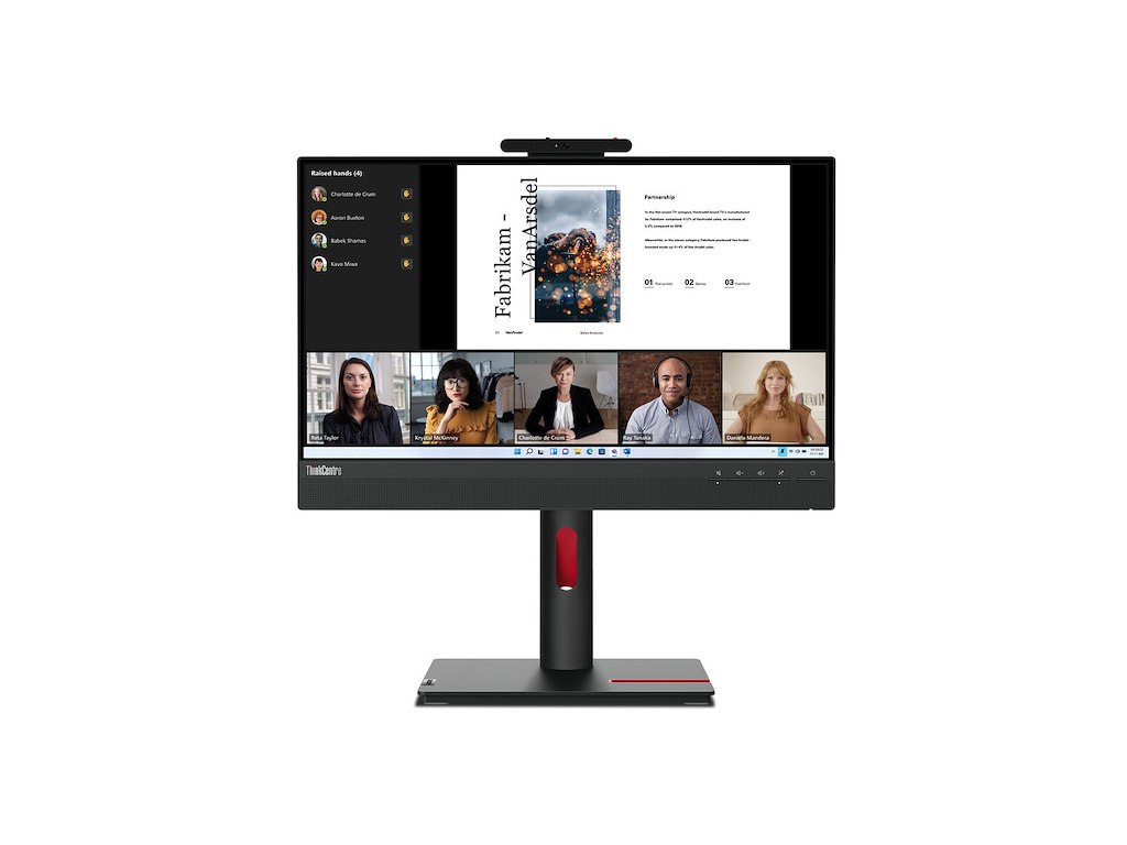 Lenovo ThinkCentre Tiny-In-One 22 Gen 5 LED display 54,6 cm (21.5") 1920 x 1080 pixel Fuld HD Berøringsskærm Sort