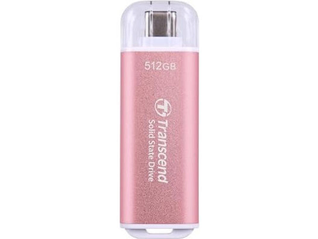 Transcend ESD300 512 GB USB Type-C 3.2 Gen 2 (3.1 Gen 2) Lyserød