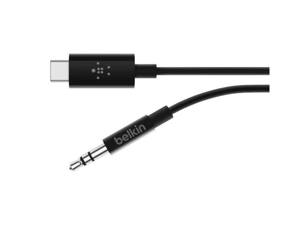 Belkin RockStar™ 3.5mm Audio Cable with USB-C™ Connector lydkabel USB C Sort