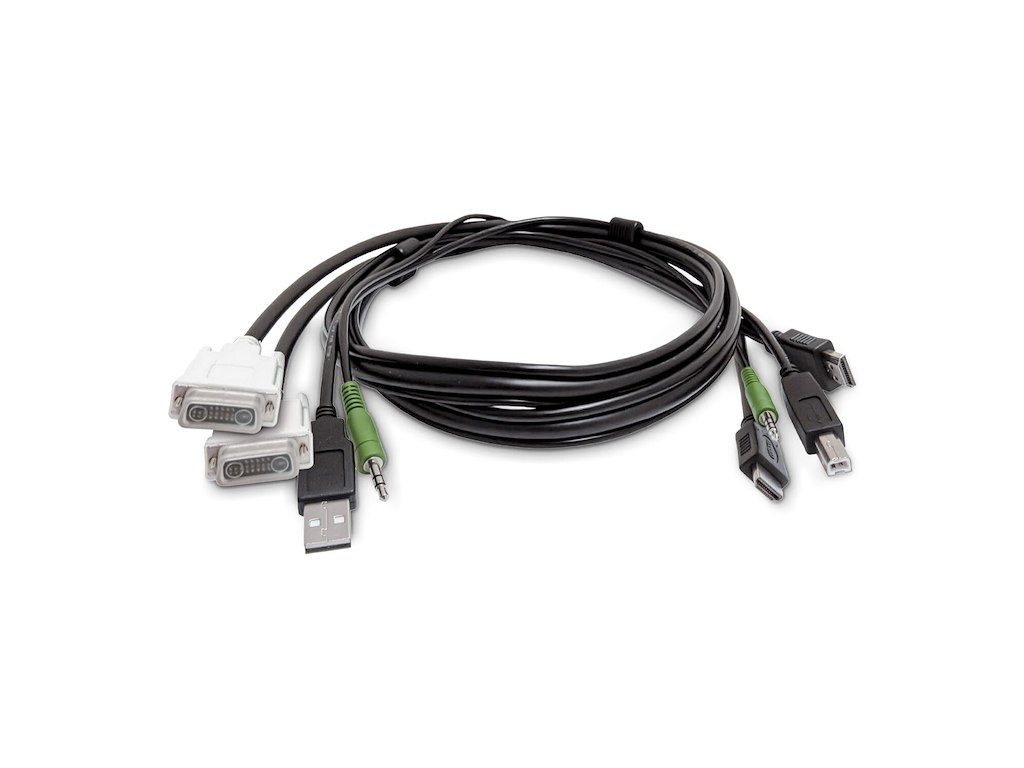 StarTech.com SK2DVI2HDMMKVM06-TAA KVM-kabel Sort 1,8 m
