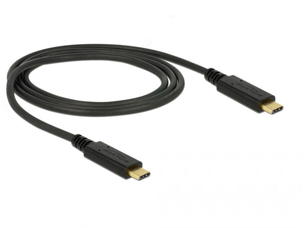DeLOCK 83661 USB-kabel USB 3.2 Gen 2 (3.1 Gen 2) 1 m USB C Sort