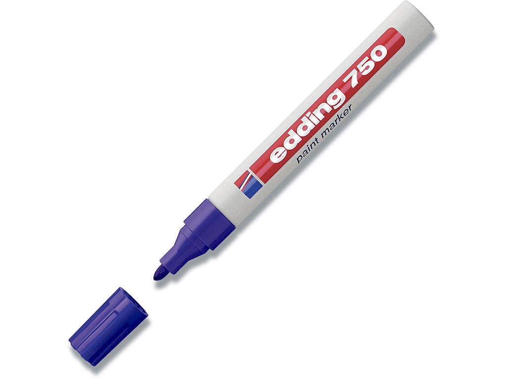 Paint marker, 2-4 mm, Violet, Rund spids, Edding Paint 750