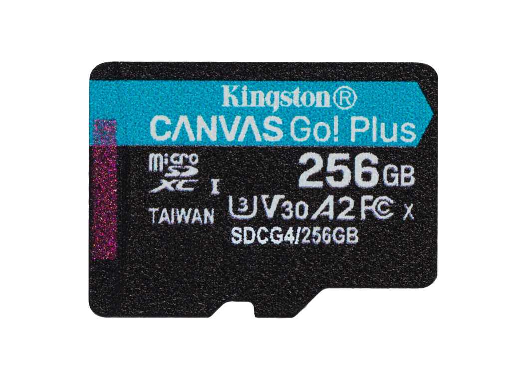 Kingston Technology 256 GB microSDXC Canvas Go! Plus Gen4 200R A2 U3, enkelt pakke uden ADP