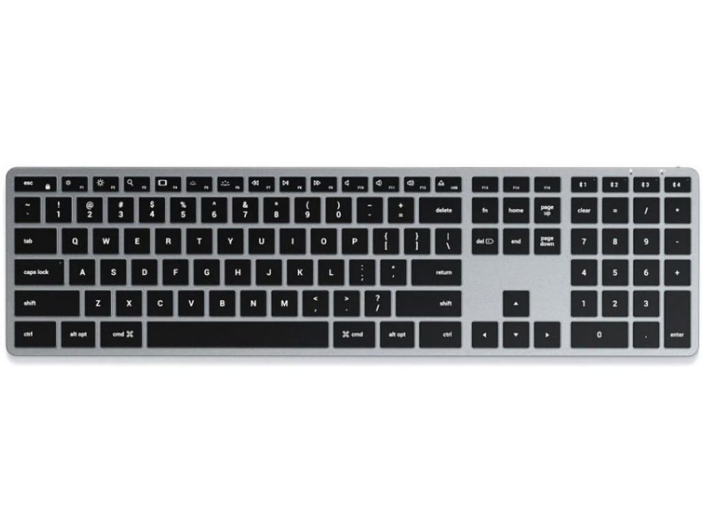 Satechi X3 tastatur Kontor Bluetooth QWERTY Norsk Sort, Grå