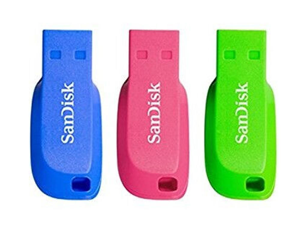SanDisk Cruzer Blade 16GB USB-nøgle USB Type-A 2.0 Blå, Grøn, Lyserød