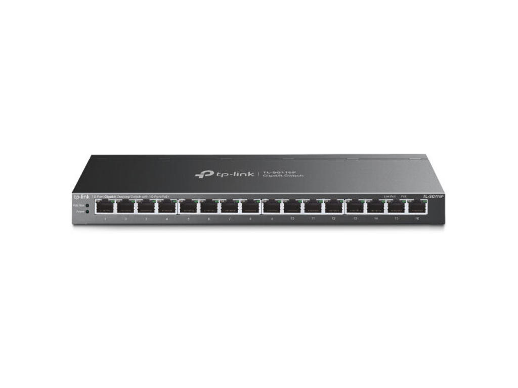 TP-Link TL-SG116P netværksswitch Ikke administreret Gigabit Ethernet (10/100/1000) Strøm over Ethernet (PoE) Sort