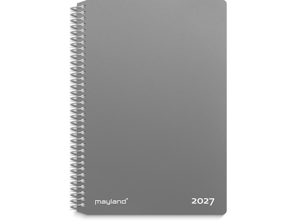 Kalender, 2027, Uge, 1 uge pr. opslag, Grå, Mayland