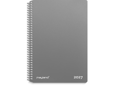 Kalender, 2027, Uge, 1 uge pr. opslag, Grå, Mayland