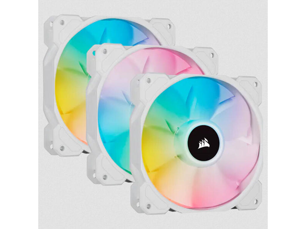 Corsair SP120 RGB ELITE Computerkabinet Ventilator 12 cm Hvid 3 stk