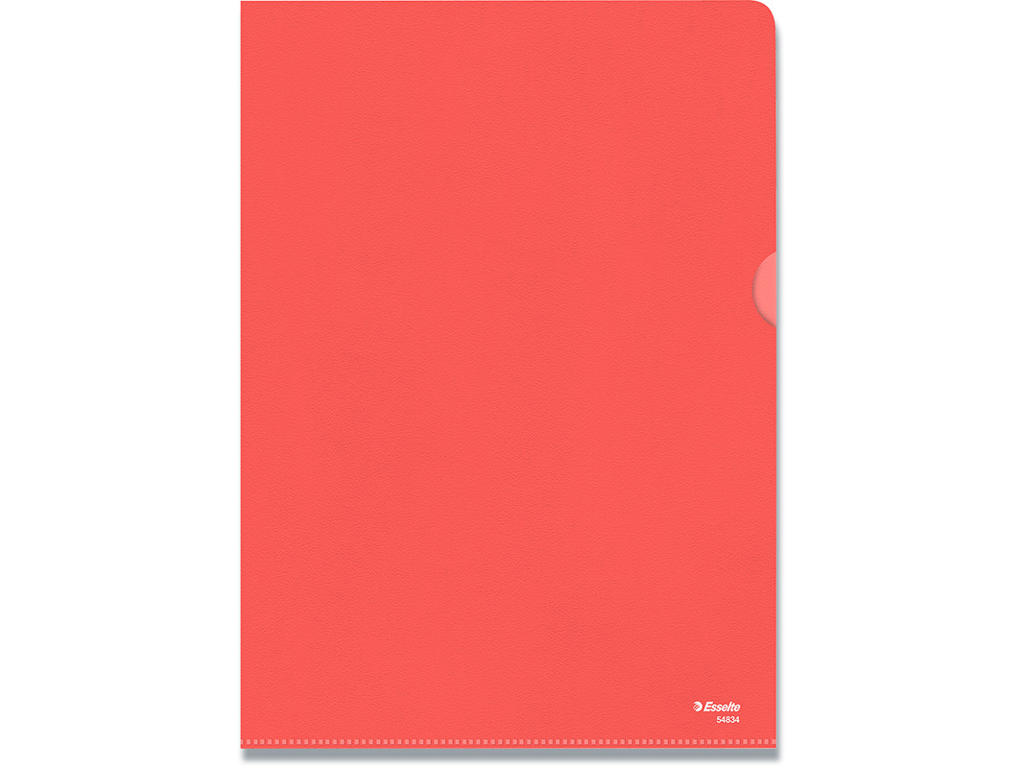 Plastomslag, A4, 100 stk, 0.115 mm, Esselte Rød