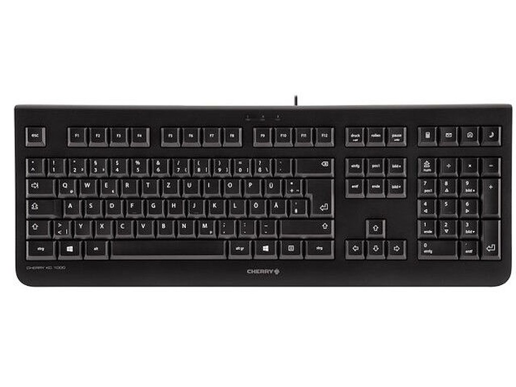 CHERRY KC 1000 tastatur Hjem USB Schweizisk Sort