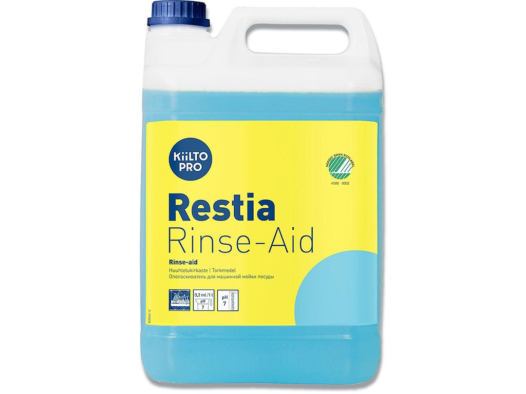Afspændingsmiddel, 5 liter, Kiilto Pro Restia Rinse-aid