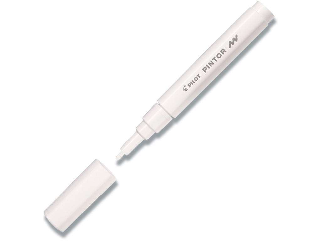 Hobby marker, Hvid, 1.0 mm, 1 stk, Pilot Pintor SW-PT-F-W