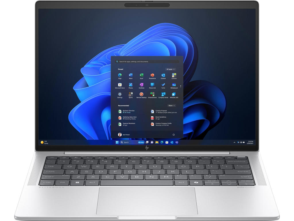 HP EliteBook 1040 G11 Intel Core Ultra 5 125H Laptop 35,6 cm (14") Berøringsskærm WUXGA 32 GB LPDDR5x-SDRAM 1 TB SSD Wi-Fi 6E (802.11ax) Windows 11 Pro AI PC Sølv