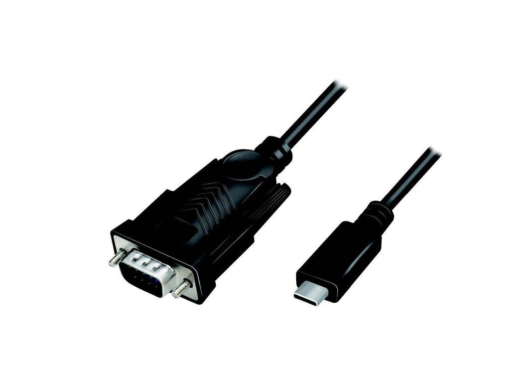 LogiLink AU0051A videokabel adapter 1,2 m USB C VGA (D-Sub) Sort