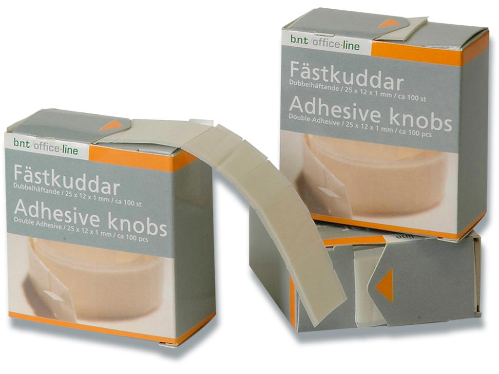 Klæbepuder, 2.5x1.2 cm, I dispenser, 100 stk, BNT Office 