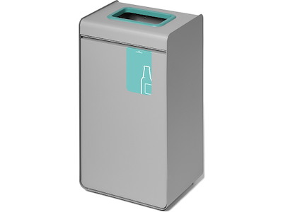 Affaldsspand, 55 liter, Grå-Turkis, Glas-Flasker, Durable DURASORT