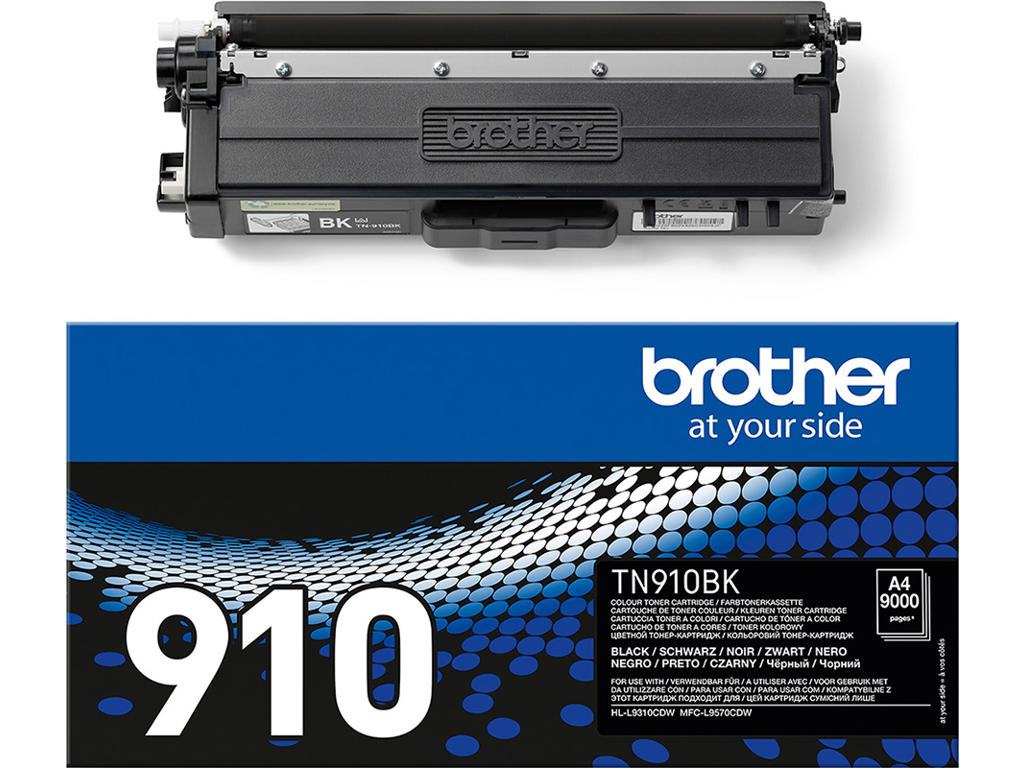 Toner, TN910BK, Black-sort, 9.000 sider, Brother 