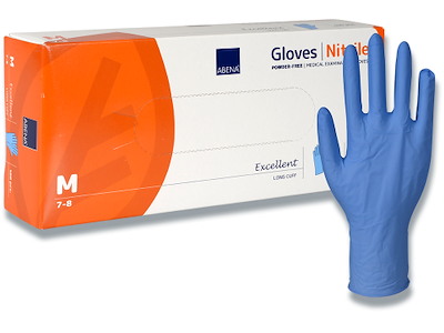 Engangshandsker, Nitril, Medium, 100 handsker, Abena Excellent Lang