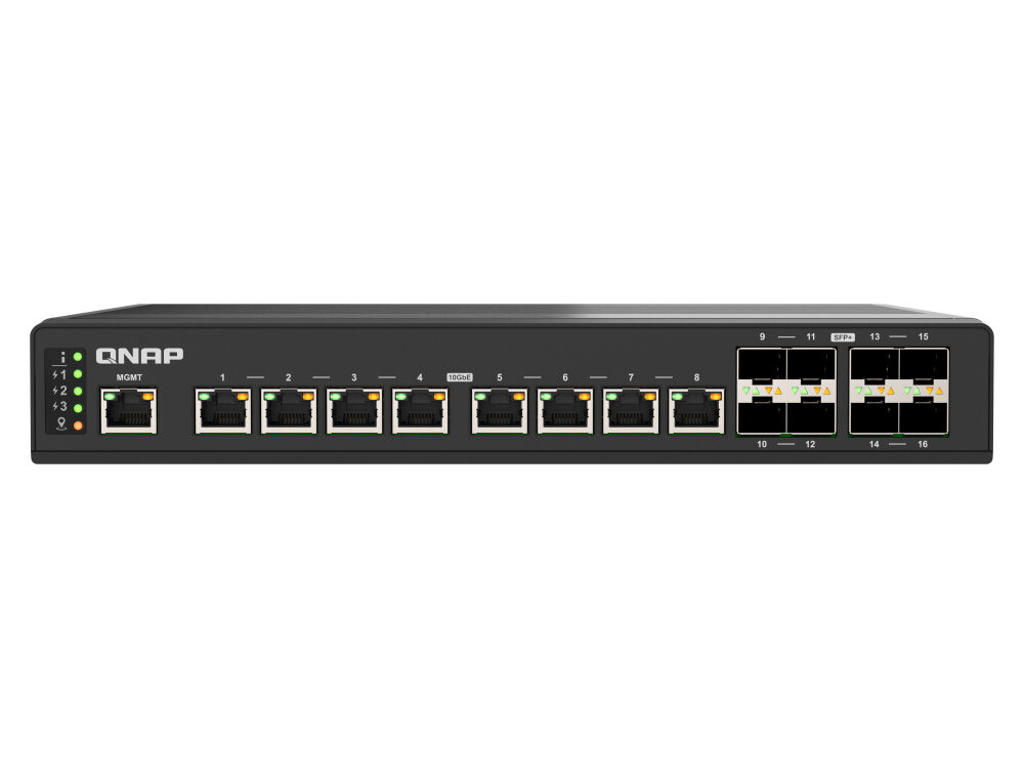 QNAP QSW-IM3216-8S8T netværksswitch Administreret L2 10G Ethernet (100/1000/10000) Sort