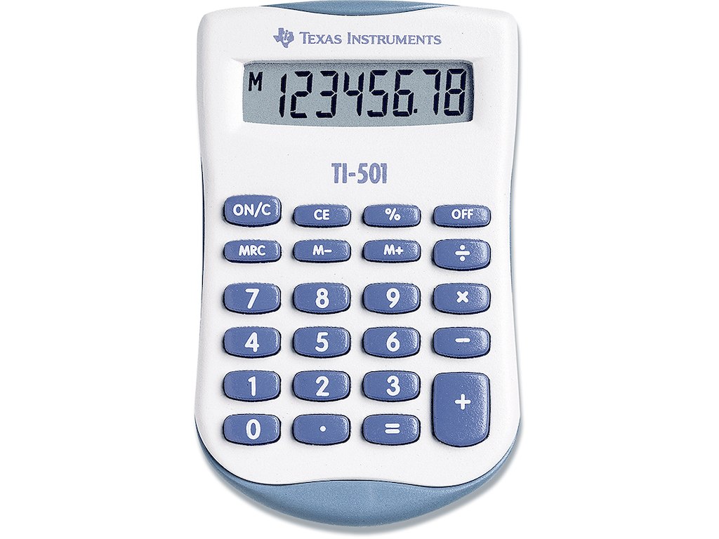 Regnemaskine, Junior, 8 cifre, Texas Instruments TI-501