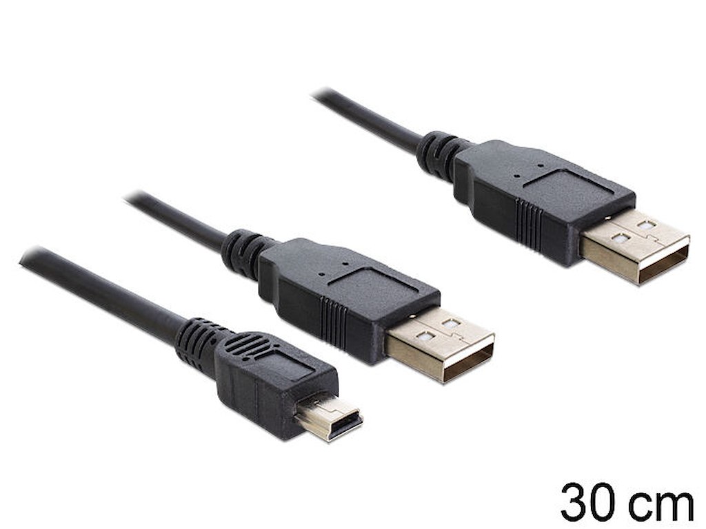 DeLOCK 83178 USB-kabel USB 2.0 0,3 m 2 x USB A Sort