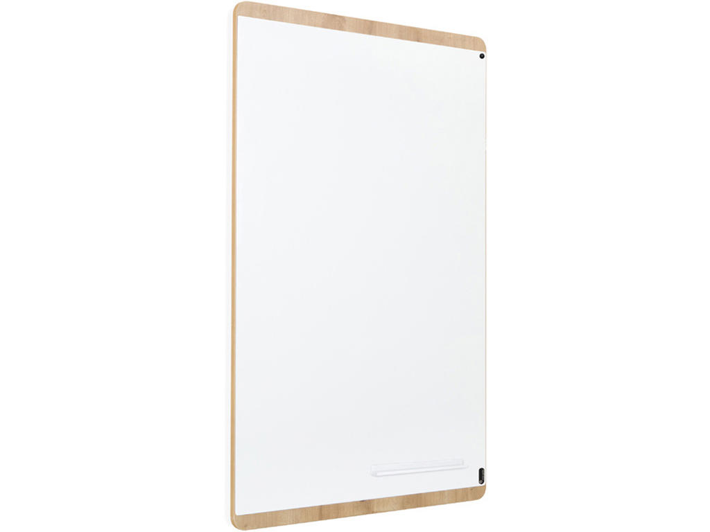 Whiteboard tavle, Lakeret stål - Melamin, 150x100 cm, Magnetisk, Naga Rocada Natural