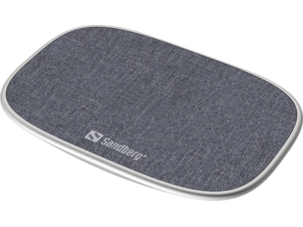 Sandberg Wireless Charger Deck 15W Universel Aluminium, Grå USB Trådløs opladning Indendørs