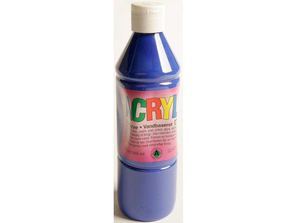 Akrylmaling, Blå, 500 ml, Fantasy