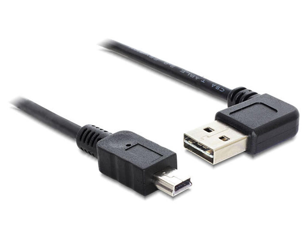 DeLOCK 3m USB 2.0 A - miniUSB m/m USB-kabel USB A Mini-USB A Sort