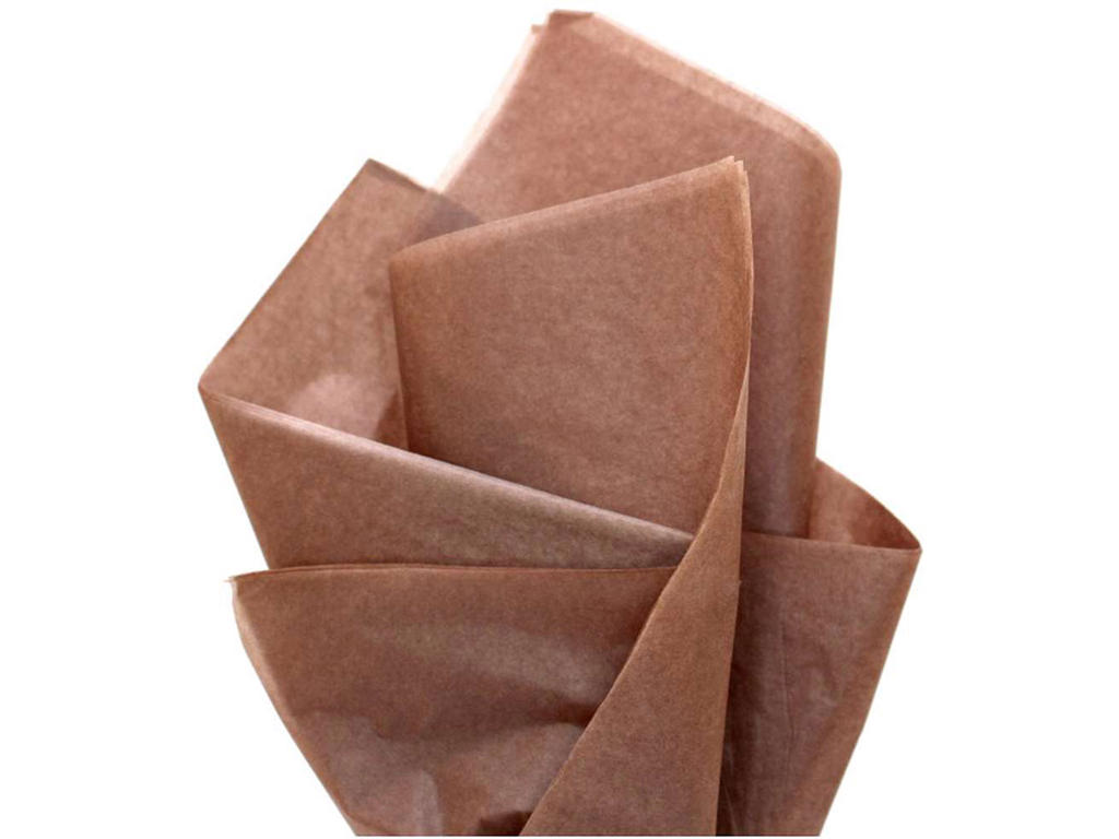 Silkepapir, 50x75 cm, Chokolade brun, 480 ark