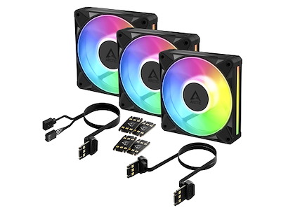 ARCTIC BioniX P12 A-RGB Computerkabinet Ventilator 12 cm Sort 3 stk