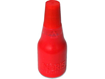 Stempelfarve, Rød, 25 ml, Til gummistempler, Noris