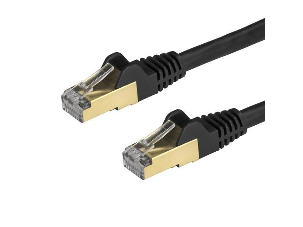 StarTech.com 6ASPAT50CMBK netværkskabel Sort 0,5 m Cat6a U/FTP (STP)