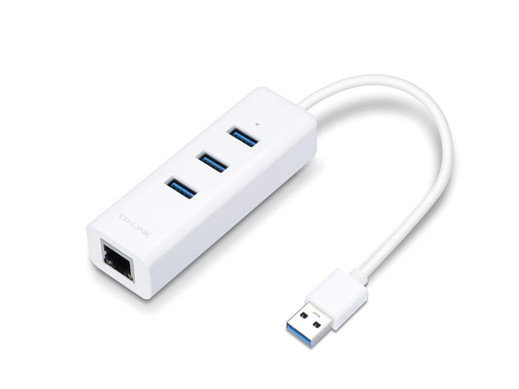 TP-Link UE330 dockingstation Ledningsført USB 3.2 Gen 1 (3.1 Gen 1) Type-A Hvid