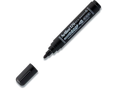 Marker, Rund spids, 2 mm, Sort, Artline ECO-GREEN 170