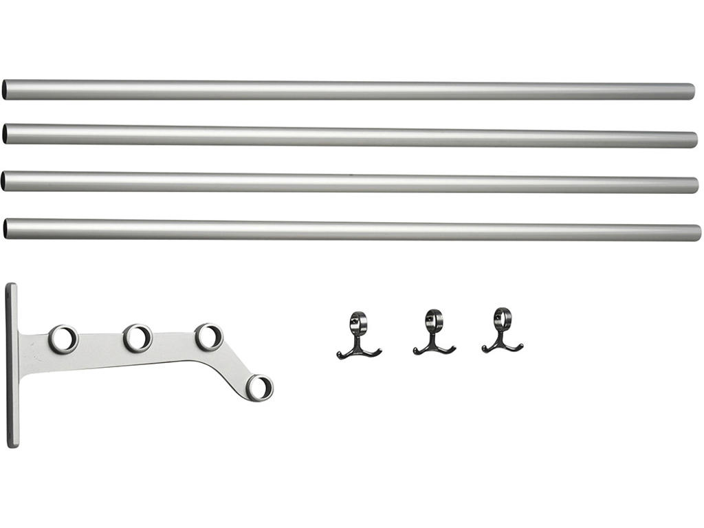 Hattehylde tillægsdel tilpasset længde, Nostalgi, Modelnr 291, Aluminium/aluminium, Essem Design DK