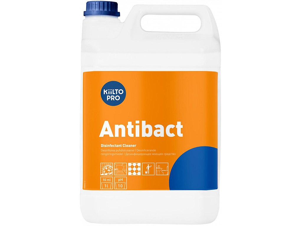 Overfladedesinfektion, Fødevaregodkendt, Kvaternær ammonium, 5 liter, Kiilto Pro Antibact