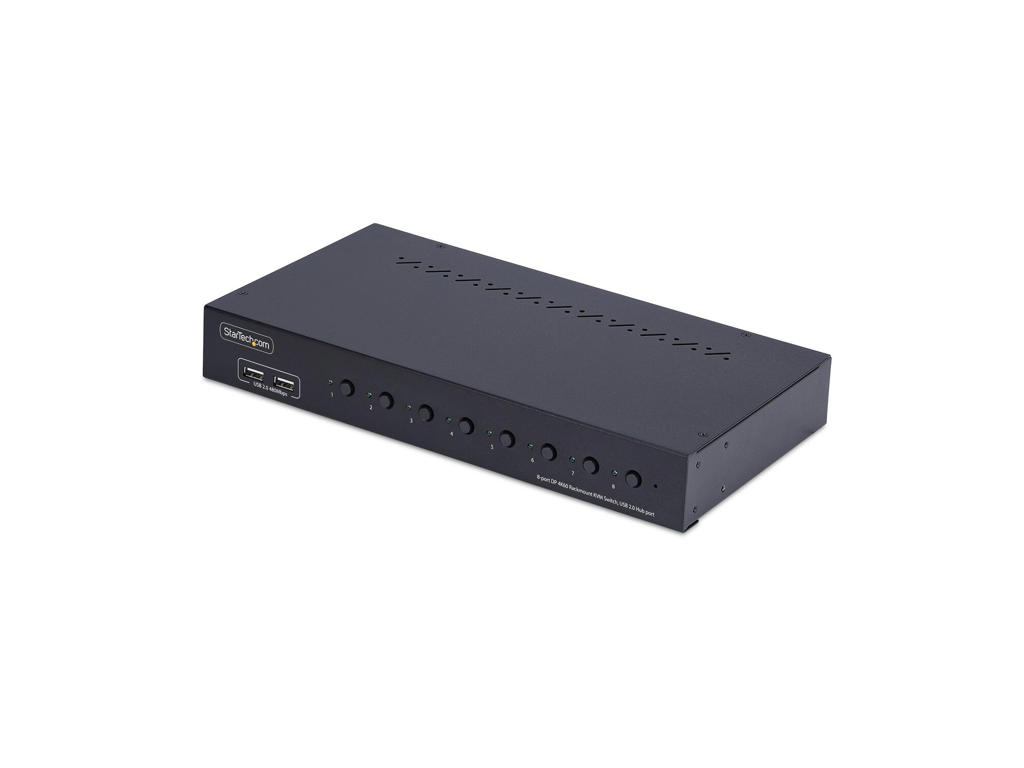 StarTech.com R8AD122-KVM-SWITCH KVM Switch Stativ-montering Sort