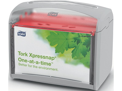 Servietdispenser, Bord, Lysegrå, Plast, Tork Xpressnap N4