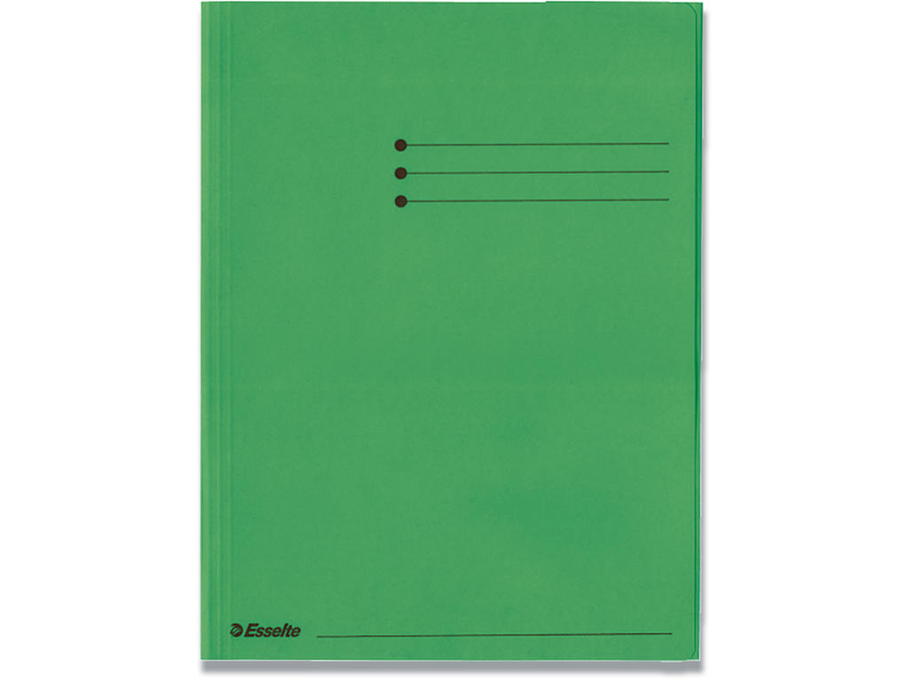 Sagsmappe, 3 klapper, A4, Grøn, Esselte Rainbow 