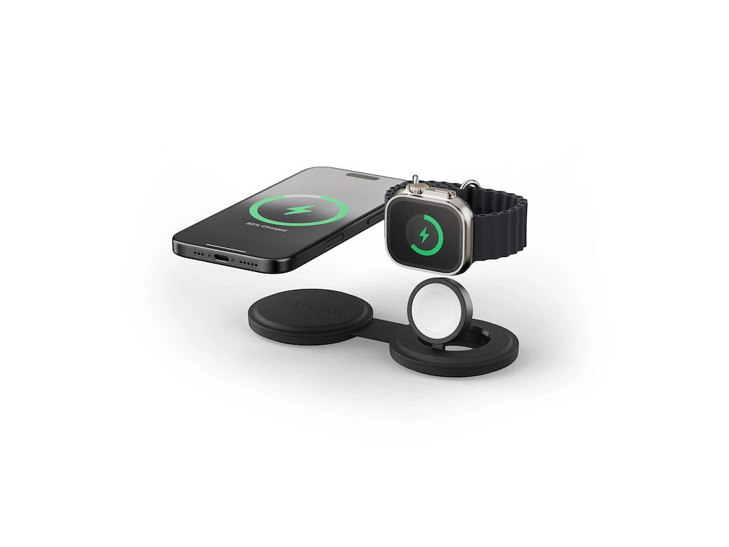 Satechi OntheGo 2-in-1 Headset, Smartphone, SmartWatch Sort USB Trådløs opladning Hurtig opladning Indendørs