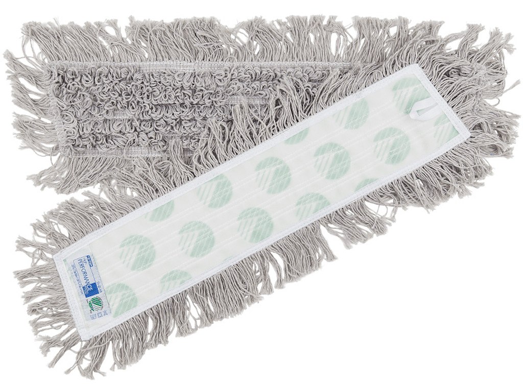 Moppe, Tør og fugt, 60 cm, Med frynser, Grå, Til trægulve og linoleum, Nordisk Microfiber