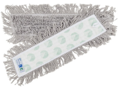 Moppe, Tør og fugt, 60 cm, Med frynser, Grå, Til trægulve og linoleum, Nordisk Microfiber