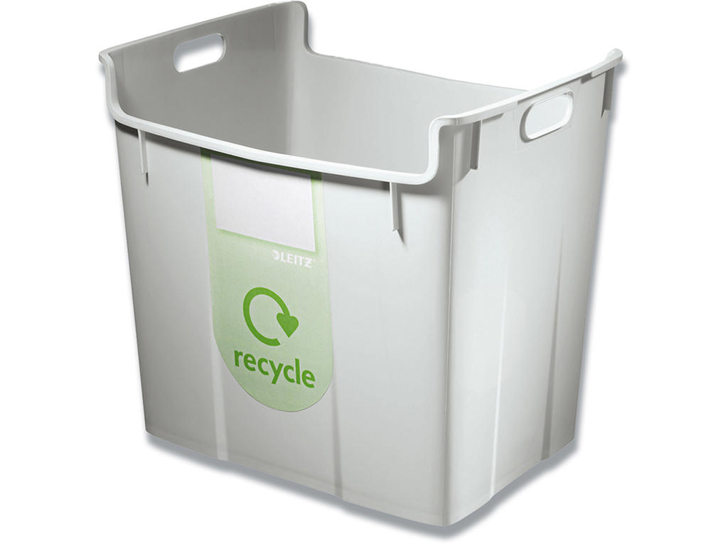 Papirkurv, Grå, 40 liter, Plast, Leitz Basko 